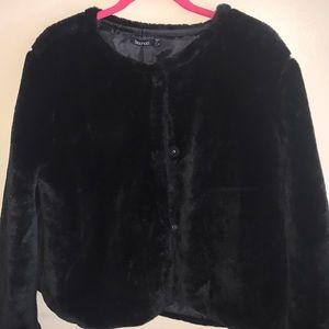 Boohoo curve faux fur coat